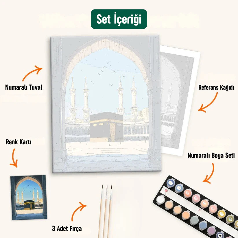 safiya™ İslami Eserler Numaralı Boyanabilir Tablo Seti