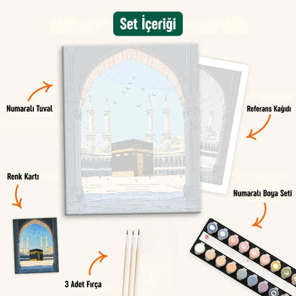 safiya™ İslami Eserler Numaralı Boyanabilir Tablo Seti
